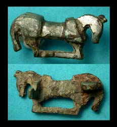 Brooch, Zoomorphic Horse, Silver Plated, ca. 2nd Cent AD
